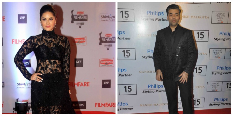 Sunny Leone and Karan Johar