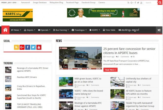 KSRTC demands the shut down of ksrtcblog.com