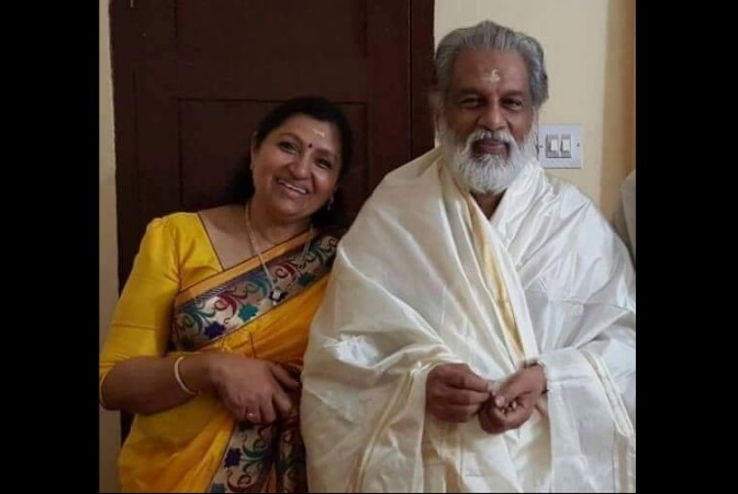 Yesudas with his wife Prabha
