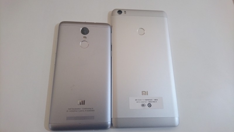 Xiaomi Mi Max and Redmi Note 3