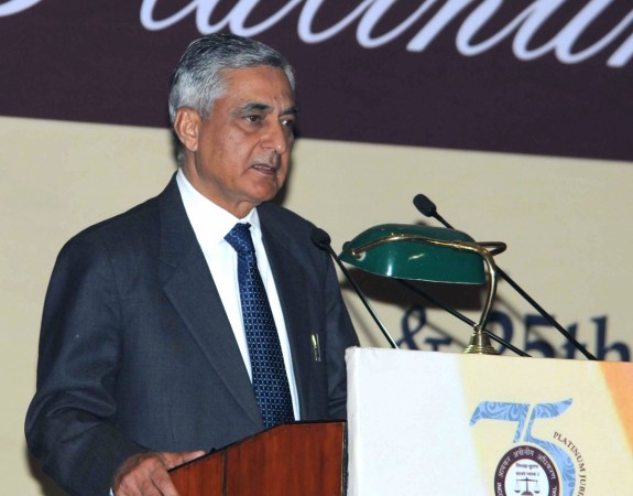 Chief Justice of India Justice TS Thakur addresses the opening ceremony of the two-day Platinum Jubilee Celebrations of the Income Tax Appellate Tribunal, in New Delhi on Jan. 24, 2016