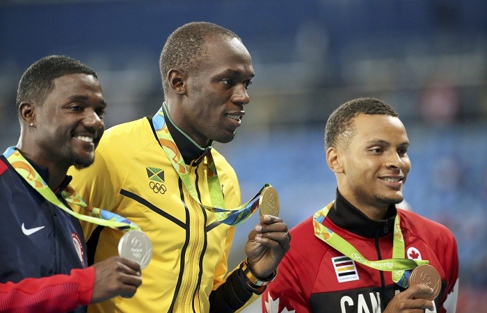 Justin Gatlin Usain Bolt Andre De Grasse