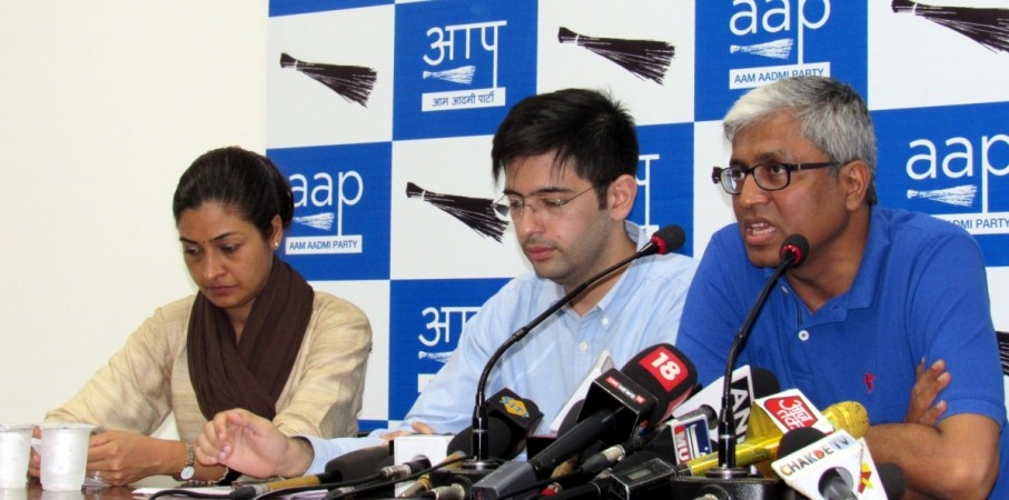 AAP leader Ashutosh addresses a press conference in New Delhi on July 27, 2016.