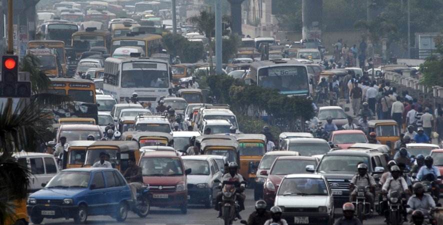(Representational image). cars traffic india vehicles chennai domestic car sales pollution two wheelers busy junction festival sales exports buses trucks motorcycles