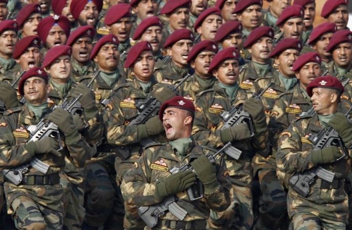 A contingent of Indian Army's parachute regiment during the Republic Day parade. Indian Special Forces
