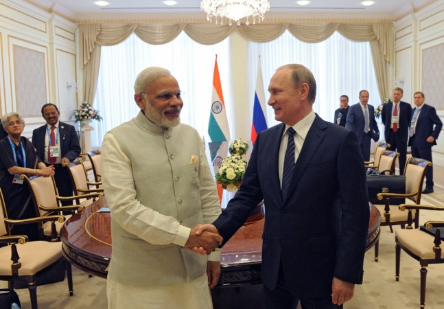 Indian Prime Minister Narendra Modi and Russian President Vlamir Putin