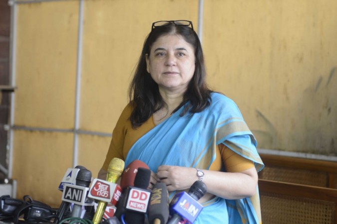 After Maneka Gandhi's departure, the members of the community washed it with milk and water. Maneka Gandhi