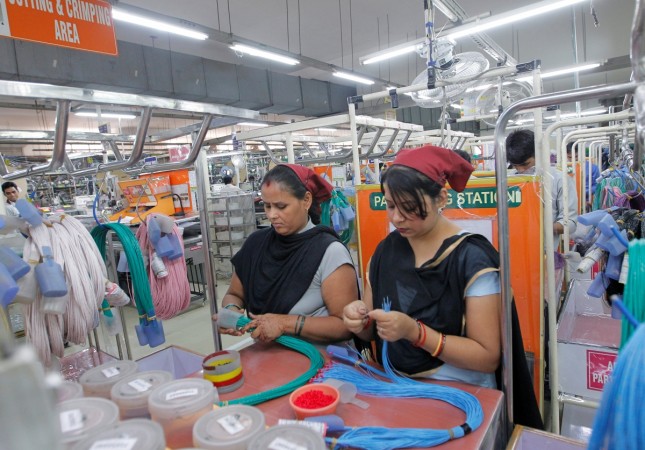 India's industrial growth has slowed pulling down the economic expansion and creation of employment, economists say. india pmi factory output gdp inflation retail rate repo growth high production goods workers