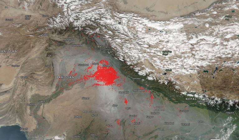 Nasa satellite image of North India Nasa satellite image of North India