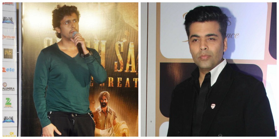 Sonu Nigam and Karan Johar