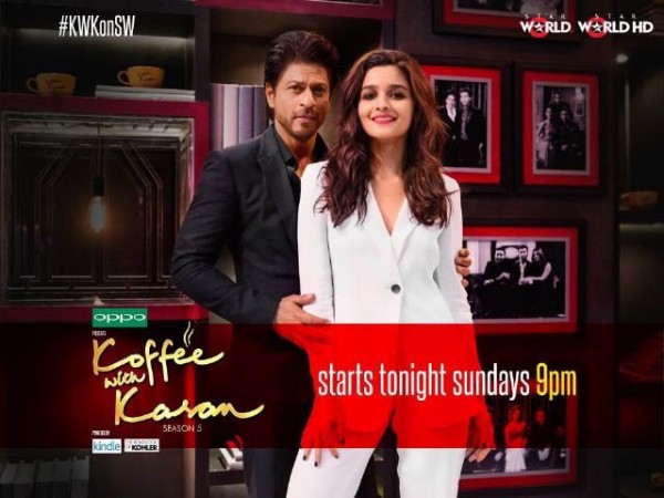 Pictured: Shah Rukh Khan, Alia Bhatt on Koffee With Karan 5 Shah Rukh Khan, Alia Bhatt