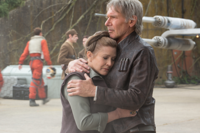 Princess Leia and Han Solo Star Wars movie