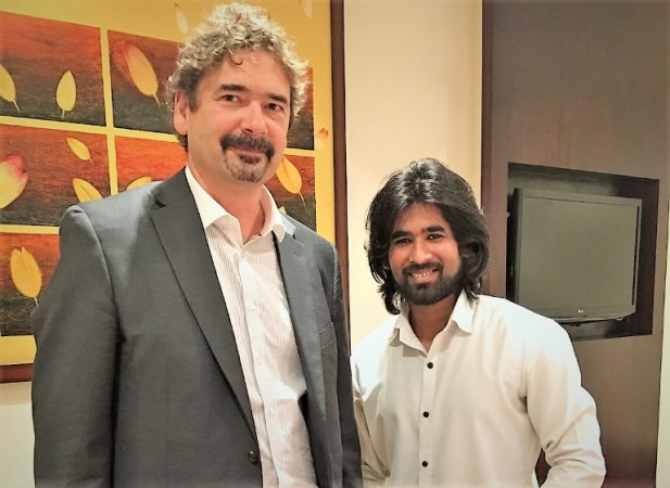 During an interaction with Jon von Tetzchner, founder of Vivaldi, (L). IBTimes reporter Sami Khan (R) During an interaction with Jon von Tetzchner, founder of Vivaldi, (L) by IBTimes reporter Sami Khan