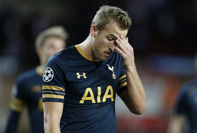 Harry Kane is dejected after Tottenham are beaten by Monaco in the Champions League, November 22, 2016 Harry Kane Tottenham