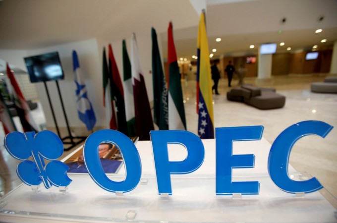 OPEC logo is pictured ahead of an informal meeting between members of the Organization of the Petroleum Exporting Countries (OPEC) in Algiers, Algeria September 28, 2016. The meeting of the 14-member cartel on Wednesday is crucial to stabliisation of prices that have plunged sharply since early 2014. opec oil crude oil saudi arabia meeting november 30 output production cap india importer algeria iraq qatar russia non-opec cartel price brent nyse nymex