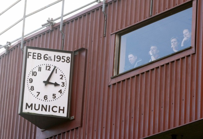Football teams have been a part of airplane crashes in the past as well. In picture: Manchester United staff pause for a minutes silence next to the memorial clock at Manchester United's Old Trafford stadium, in Manchester, northern England, February 6, 2008. The clock was stopped at the time of the crash on the 50th anniversary of the Munich air disaster. munich air disaster