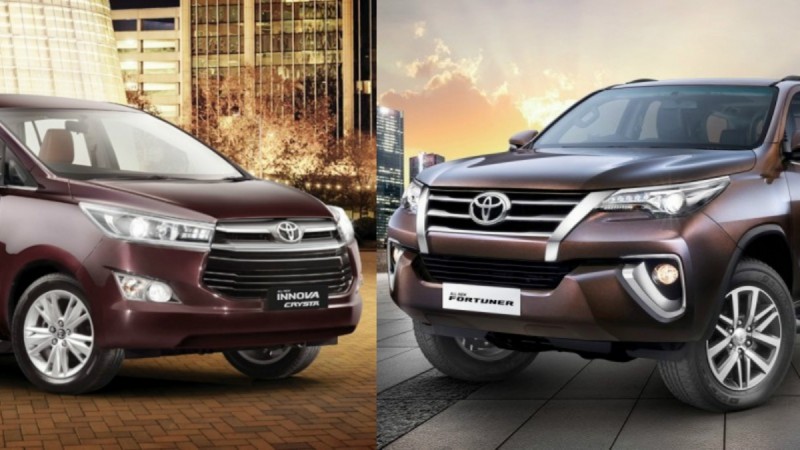 Toyota Innova Crysta and Fortuner Toyota Innova Crysta