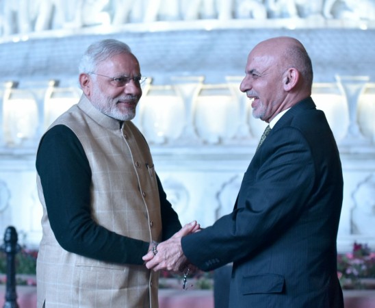The Prime Minister, Shri Narendra Modi and the President of Afghanistan, Dr. Mohammad Ashraf Ghani modi ghani