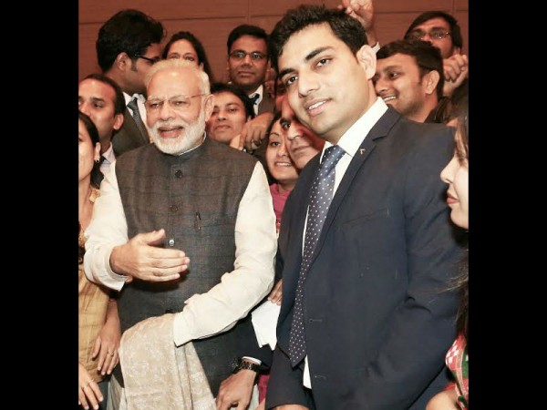 Sandeep Choudhary and Narendra Modi