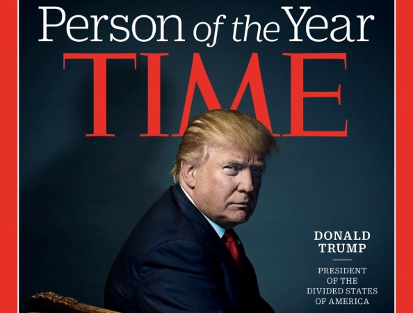 U.S. President-elect Donald Trump poses for photographer Nadav Kander for the cover of Time Magazine after being named its person of the year, in a picture provided by the publication in New York December 7, 2016. time magazine cover