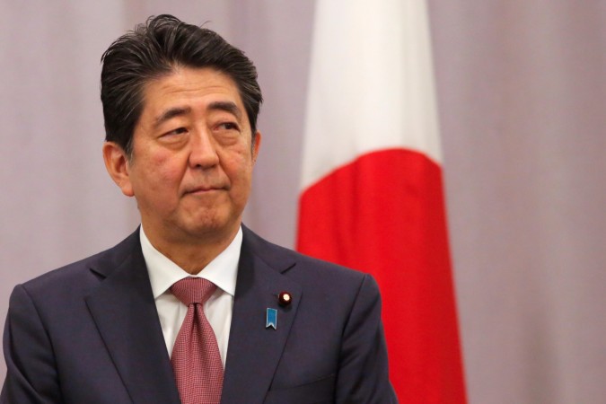 Japanese Prime Minister Shinzo Abe addresses media following a meeting with President-elect Donald Trump in Manhattan, New York, U.S., November 17, 2016. Japanese Prime Minister Shinzo Abe