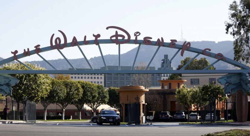 The entrance gate to The Walt Disney Co is pictured in Burbank, California February 5, 2014. Walt Disney office