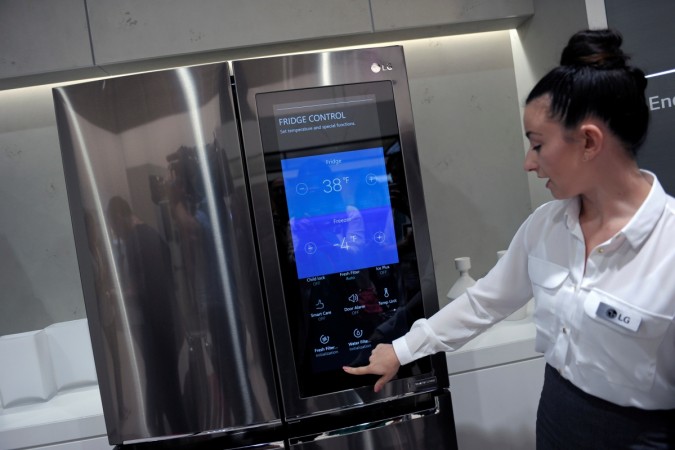 Smart home refridgerator by LG at the IFA Electronics show