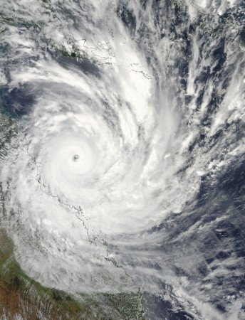 Satellite image of a cyclone