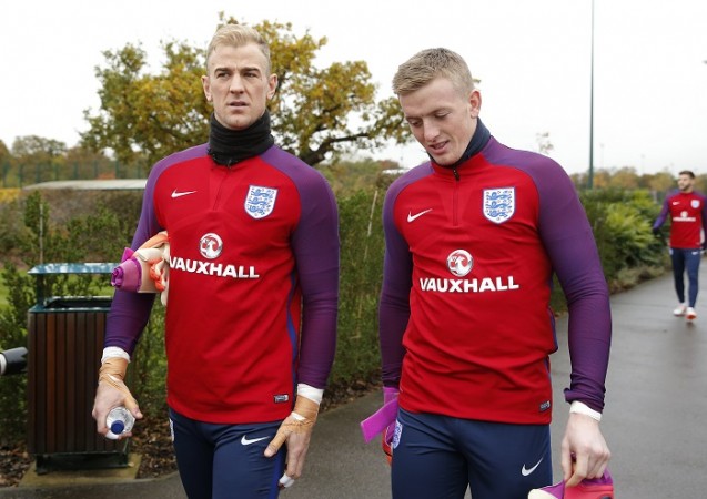 Joe Hart and Jordan Pickford have both been linked with moves to Liverpool Joe Hart Jordan Pickford England