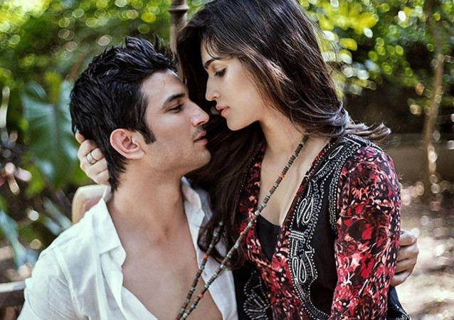Kriti Sanon and Sushant Singh Rajput in Raabta. kriti sanon, sushant singh rajput, raabta