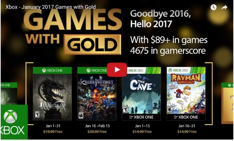 xbox one live games with gold