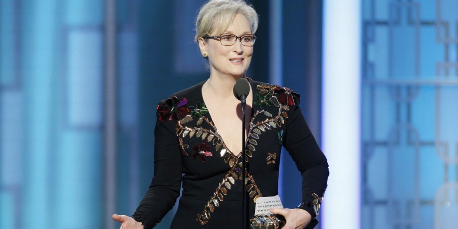 Meryl Streep during her powerful political speech at Golden Globes 2017. Meryl Streep
