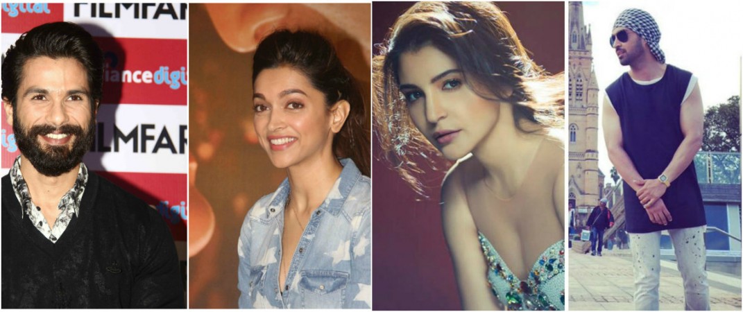 Shahid Kapoor, Deepika Padukone, Anushka Sharma, Diljit Dosanjh Shahid Kapoor, Deepika Padukone, Anushka Sharma, Diljit Dosanjh
