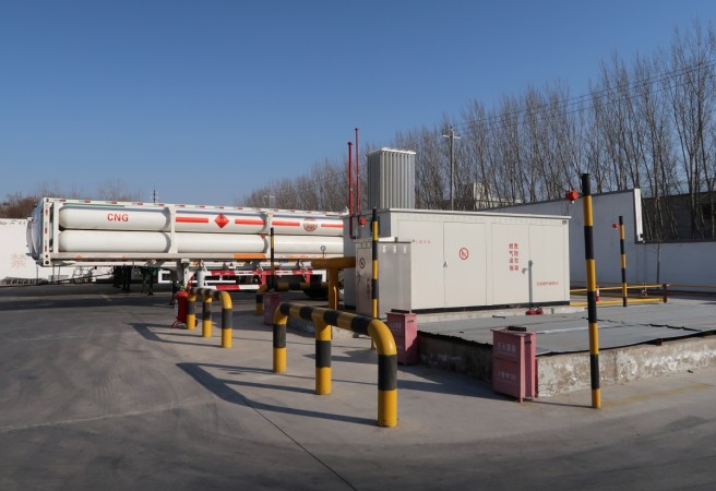 A CNG gas tank truck is seen during a media trip organised by the government, in Beijing, China, March 2, 2017. china news, china gas needs, chinese economy, china coal output