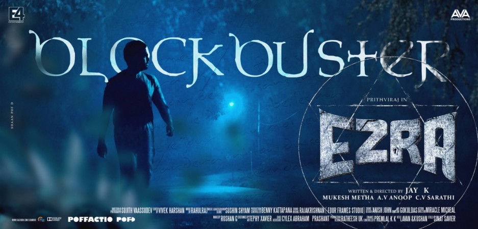 Prithviraj Sukumaran's Ezra movie poster. Ezra, ezra movie, ezra box office, Prithviraj sukumaran, Priya anand
