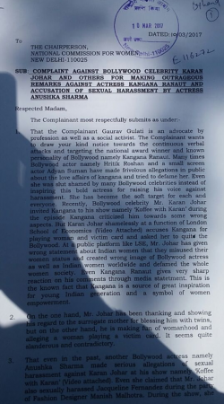 Copy of the complaint complaint againsr Karan Johar