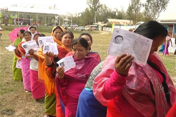 In picture: People queue up to vote in Manipur. Manipur Assembly elections