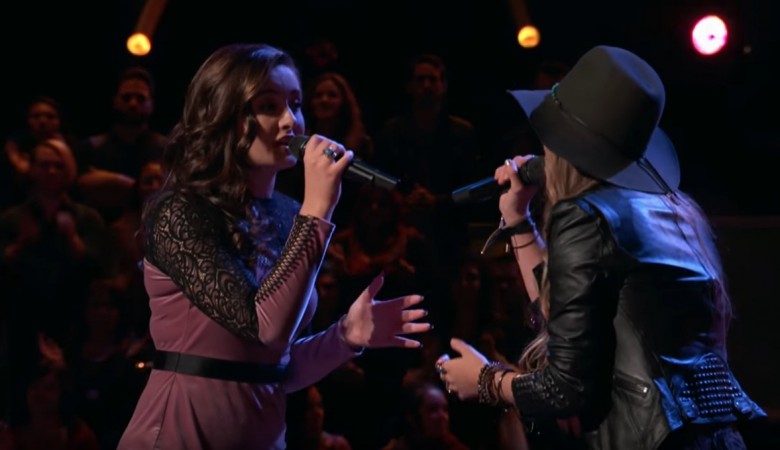 Caroline Sky and Stephanie Rice of Team Gwen on The Voice USA 2017 Season 12