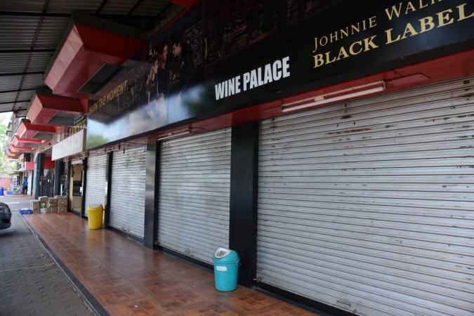 Liquor outlets (mostly situated near highways) remained closed following the Supreme Court verdict in Goa on April 1, 2017. liquor shop, alcohol shop