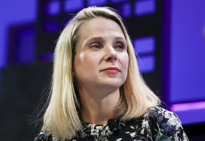 Marissa Mayer, President and CEO of Yahoo, participates in a panel discussion at the 2015 Fortune Global Forum in San Francisco, California, U.S. November 3, 2015. Marissa Mayer