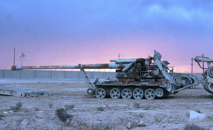 A North-Korean-built M-1978 KOKSAN displayed at the Al Anbar University campus in Ramadi, Iraq North Korea, North korea WMD, Northe Korea Armed Forces, US Navy, US fleet, US war with North Korea, Kim Jong-un, Donald Trump