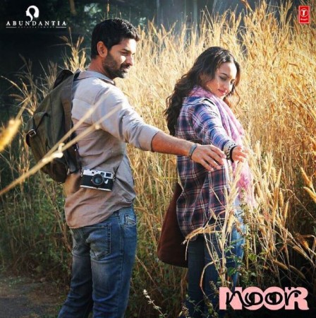 Purab Kohli and Sonakshi Sinha in Noor poster. Noor