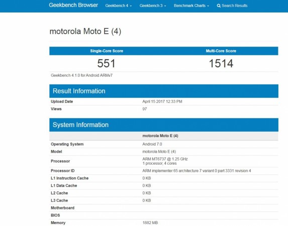 Lenovo Moto E4 series shows up at Geekbench; key features revealed ahead of launch Moto E4, Geekbench, FCC, specifications,price, Moto E4 Plus