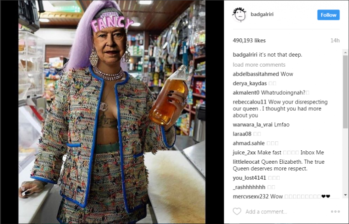 Queen Elizabeth photoshopped, Queen Elizabeth Rihanna photoshop,