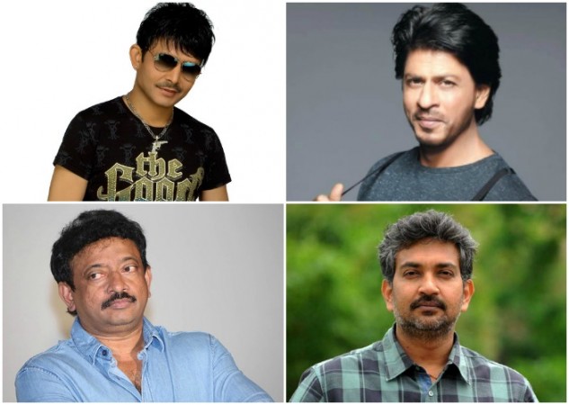 Kamaal R Khan, Shah Rukh Khan, Ram Gopal Varma, SS Rajamouli Kamaal R Khan, Shah Rukh Khan, Ram Gopal Varma, SS Rajamouli