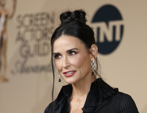 Demi Moore suffers wardrobe malfunction at Jennifer Meyer's 40th