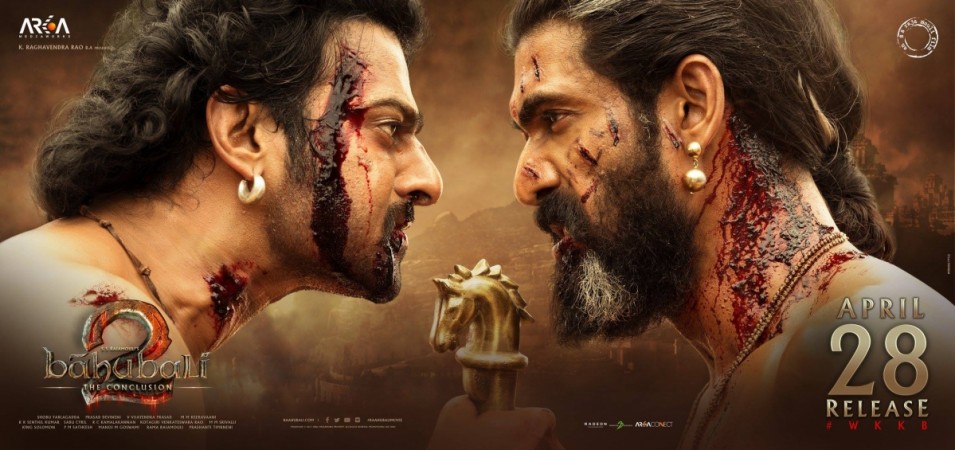Prabhas and Rana Daggubati in Baahubali: The Conclusion Baahubali 2, bahubali 2, Prabhas, Rana Daggubati