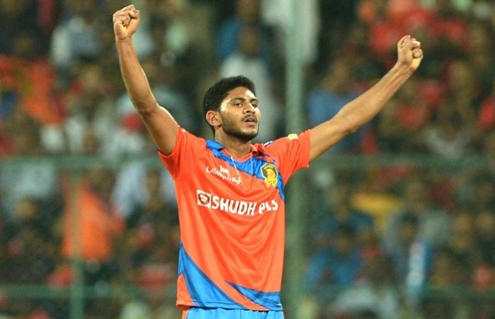 File photo of Sunrisers Hyderabad pacer Basil Thampi in Gujarat Lions' colors. Basil Thampi, Gujarat Lions, RCB, IPL 2017, Mumbai Indians