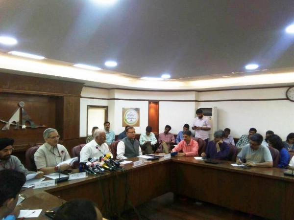 In picture: Union Civil Aviation Minister Ashok Gajapathi Raju addresses a press conference on the no-fly list. Ashok Gajapathi Raju