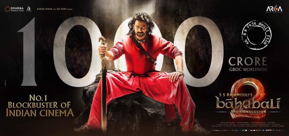 Bahubali 2 crosses Rs 1000 crore mark Baahubali 2 crosses Rs 1000 crore mark